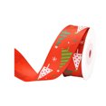 thumbnail image 2 of Trayknick Christmas Theme Wrapping Ribbon Snowflake Pattern Polyester Wedding Gift Christmas Ribbon Party Decor Style 5 1 Roll, 2 of 13