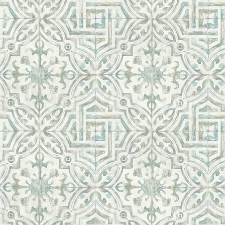 Nuwallpaper Teal and Grey Landondale Peel & Stick Wallpaper