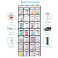 thumbnail image 5 of 28 Pockets Over the Door Shoe Organzier, Hanging Shoe Rack for Door Large Capacity Shoe Organizer Holder with 4 Metal Hooks (28 Pockets), 5 of 6