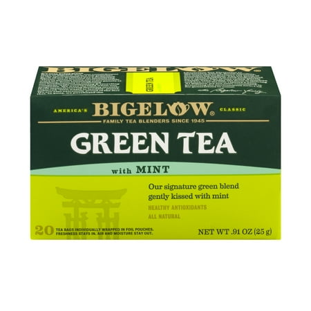 Peptides Green Tea - (3 Boxes) Bigelow® Green Tea with Mint 0.91 oz. Box