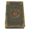 thumbnail image 2 of Ebros Masonic Symbol Freemasonry Square and Compasses Hinged Book Box 5.75"L, 2 of 11