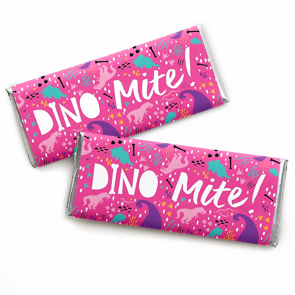 12 Dinosaurs Birthday Party Baby Shower Hershey Candy Bar Wrappers Favors T-Rex 