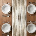thumbnail image 6 of Brown Beige Vintage Table Runner - 36 Inch Long, Kitchen Dining Table Runner Dresser Scarves, Retro Abstract Art Farmhouse Decor for Coffee Tables Wedding Party Banquet, 6 of 8