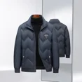 thumbnail image 2 of Chaqueta de plumón con cremallera y cuello alto corto para hombre, nueva chaqueta de plumón de pato blanca de invierno 2024, chaqueta gruesa y cálida, 2 of 4