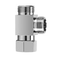 thumbnail image 3 of Adaptador Desviador de Latón Cromado de 3, Forma de T Montada en Brazo de Ducha para de Agua Domémico, 3 of 7