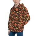 thumbnail image 2 of Picia Forest Squirrel Pattern Youth Hoodie - Warm Pullover Sweatshirt with Kangaroo Pocket, Ideal for Boys and Girls-Small, 2 of 6