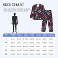 thumbnail image 4 of Naloa Geometric Elements Men’s Pajamas Set - Long Sleeve Button Down Sleep Shirt and Pajama Bottoms Sleepwear Set-X-Large, 4 of 7