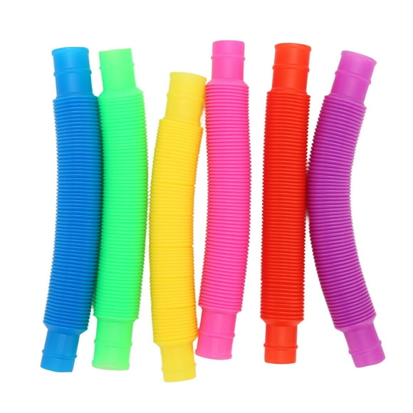 ZOUSSIQI Pop Tubes Sensory Toy 6 Colors Retractable Pop Tubes Fidget Toy for Stress and Anxiety Relief CW2519#4838