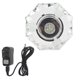 thumbnail image 1 of Transparent LED Lamp White Light Crystal Glass Display Base Stand Holder Round with US Adapter, 1 of 5