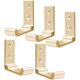thumbnail image 2 of 5 Pieces Folding Hooks Wall Mounted Towel Hooks Clothes Hooks 90 Foldable Solid Aluminum Hooks with Stainless Steel Screws Suitable for Changing Room, 2 of 5