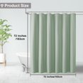 thumbnail image 3 of OVZME Cortina de ducha verde salvia – Cortinas de ducha con textura en relieve 3D para baño Boho Waffle verde cortinas de ducha de lujo Hotel tela cortina de baño para baño 72 ancho x 72 alto verde sa, 3 of 5