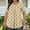 Khaki, variant on Womens Plus Size Tops Short Sleeve Summer Dressy Casual Crew Neck Shirts Polka Print Blouses Pleated Tunics