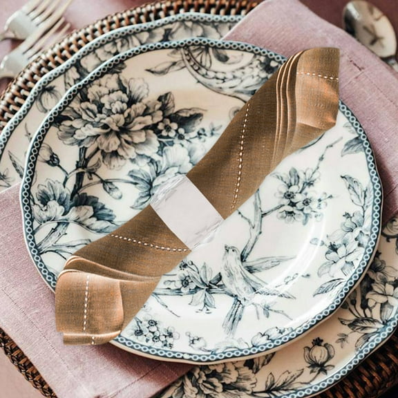 Soimiss Clear Crystal Napkin Bands for Dinning Use Sophisticated 2Pcs