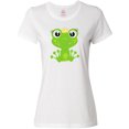 thumbnail image 3 of Inktastic Cute Frog, Green Frog, Frog Princess, Crown Women's T-Shirt, 3 of 5