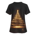 thumbnail image 3 of LSLJS Christmas Scrub Tops Women Plus Size V Neck T Shirts Casual Christmas Tree Printed Work Tops, Gifts for Women, S-5XL, 3 of 5
