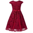 thumbnail image 2 of iiniim Girls Princess Dress Bridesmaid  Floral Lace Cap Sleeve Birthday Party Gown 6-16, 2 of 7