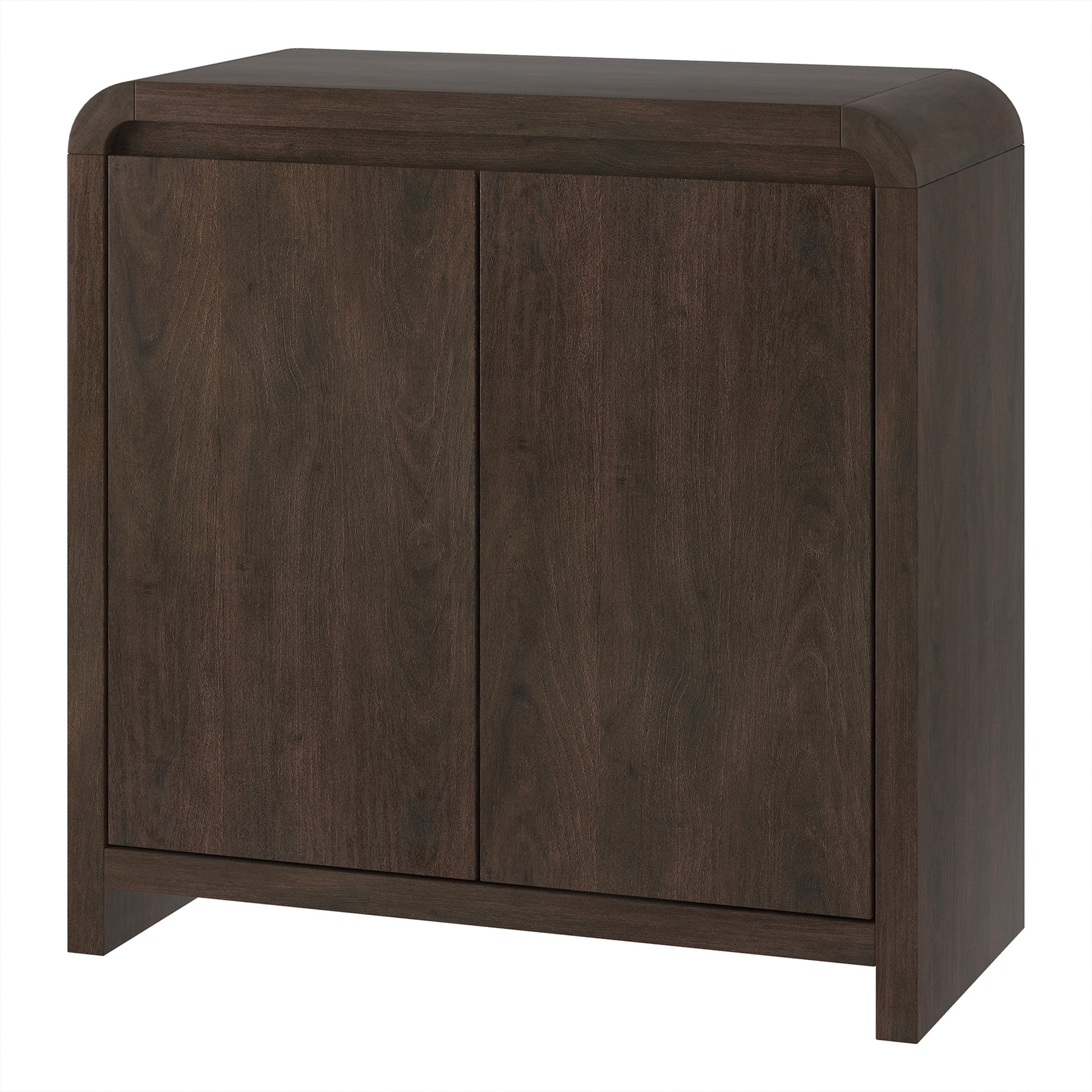 Evelyn&Zoe Modern/Contemporary 32" Wide Brown Oak Accent Cabinet