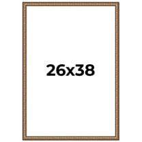 26x38 Frame Gold Real Wood Picture Frame Width 1.25 inches | Interior Frame Depth 0.5 inches |