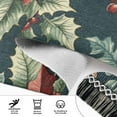 thumbnail image 6 of Yayeee Runner Rug for Bedroom 2'x6' Machine Washable Hallway Non Slip Mat, Retro Christmas Poinsettia, 6 of 8