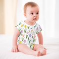 thumbnail image 4 of Watercolor Tulips Bees Butterflies Onesie Bodysuit for Baby Boy Girl Colorful Floral Boho Short Sleeve Bodysuit T-Shirt Cotton, 4 of 7