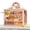 Beige, variant on DIY Miniature House Building Kit with LED Light, Mini Commercial Street Dollhouse, Ice Cream Shop, Stackable Desktop Decor Gift, 7.5 × 5.5 × 5.9 In