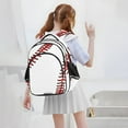 thumbnail image 6 of ALAZA Baseball White School Backpack Elementary Bag Bookbag Travel Rucksack, 6 of 6