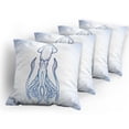 thumbnail image 5 of Ambesonne Ocean Throw Pillow Cover 4 Pack, Nautical Marine Design, 24", Blue, 5 of 7
