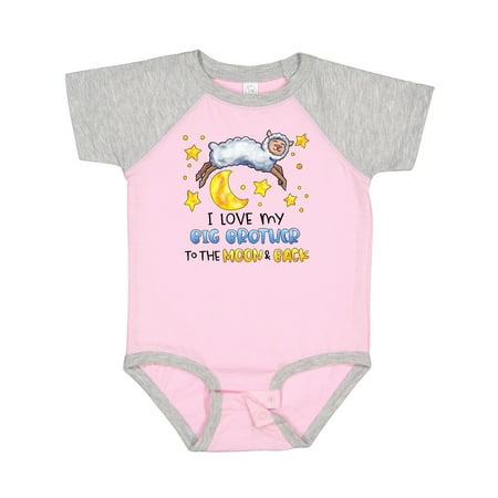 

Inktastic I Love My Big Brother to the Moon and Back Cute Sheep Gift Baby Boy or Baby Girl Bodysuit
