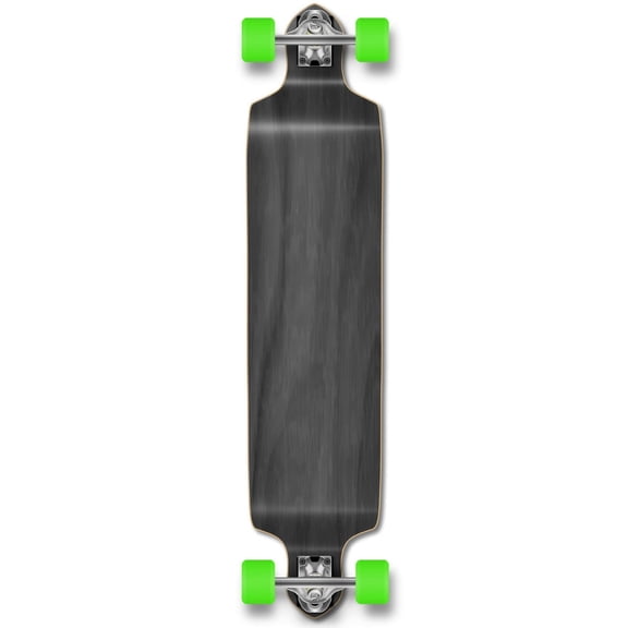 Yocaher Drop Down Maple Longboard Complete Cruiser with ABEC-9 Bearings and Trucks - Stained Black