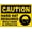 Warning Sign 3, variant on Caution Hard Hat Safety Glasses Required In This Area Sign For House, 8"x12" Premium Aluminum Yard Sign, Sun-Proof Rust-Free PPE Sign