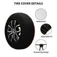 thumbnail image 2 of Gukieu Gingerbread Man Print Car Tire Cover, Adjustable Waterproof and Dustproof Tire Protection Cover, Suitable for SUV, Truck, Van-16 inch, 2 of 6