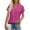 Hot Pink, variant on Olyvenn Womens Casual Eyelet V Neck Short Sleeve Loose Fit Tee Shirts Tunic Shirts Dressy Blouses Business Work T Shirt Beige XXL