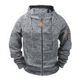 thumbnail image 2 of pstuiky camisas de manga larga para hombre, Sudadera deportiva de manga larga con capucha y bolsillos múltiples para hombre, estilo cargo, informal, para entrenamiento xxl, 2 of 3
