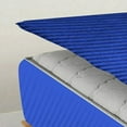 thumbnail image 6 of DNG Creations 5 Piece Zipper Sheet Set - Include (1 Elastic Fitted Sheet, 1 Base Sheet has Zipper, 1 Flat Sheet And 2 Pillowcase) 21 Inch Deep Pocket ( Stripe Royal-Blue - Full ), 6 of 7