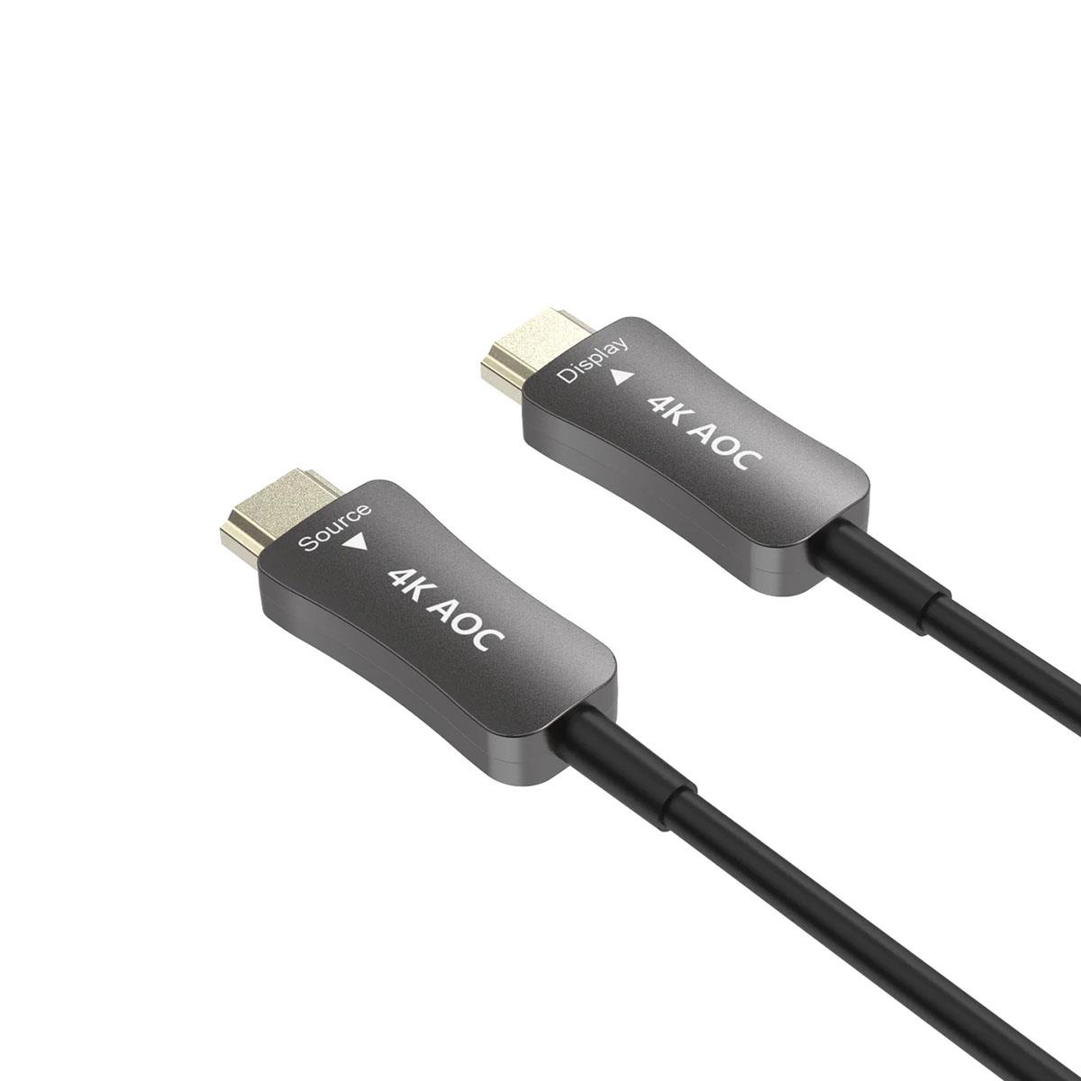DVDO 100' 4K HDMI 2.0 Active Optical Fiber Cable, Black