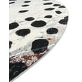 thumbnail image 3 of Unique Loom Outdoor Modern Collection Area Rug - Mira (6' 1" Round White and Black/Gray), 3 of 8