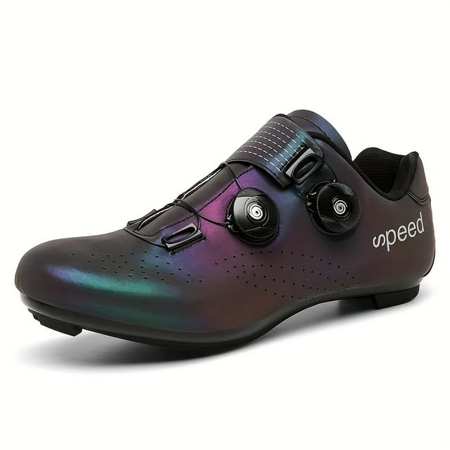QJUHUNG Mens High-Performance Cycling Shoes - Quick-Release SPD Compatible Breathable & Anti-Slip - Adventure-Ready for Mountain Bike Racing & Outdoor Exploration