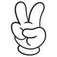 thumbnail image 2 of Mens Mickey & Friends Peace Sign Gloves Lightweight Hoodie, 2 of 4