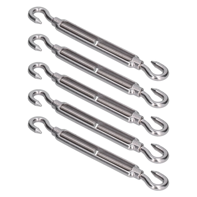 Tbest Shade Sail Hardware, Turnbuckle Adjustable Elastic Effect 5 Pack For Tensioning For Fastening For Adjusting