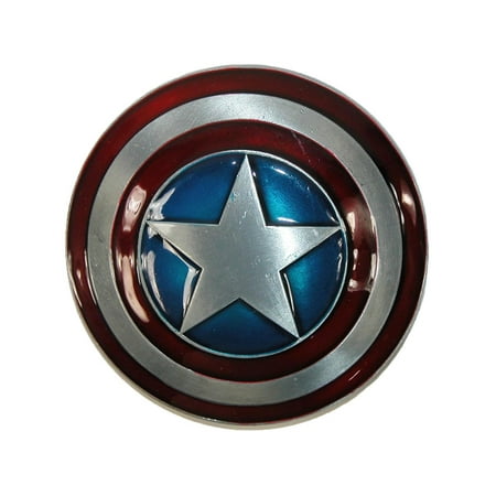 North Silver Shield - Marvel Avengers Captain America Shield Belt Buckle, Size: one size Silver