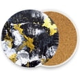 thumbnail image 5 of Coasters for Drinks Set of 2 Pieces Absorbent Ceramic Coasters with Cork Base, Abstract Splash Ink Coffee Coaster Great Gift for Table, Housewarming, Birthday, Kitchen, Home Decor Cup Coasters, 5 of 5