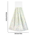 thumbnail image 3 of Colorful Floral Pattern 2 Pack 14''x18'' Hand Towels Soft Coral Fleece Quick Dry Hook and Loop for Kitchen Bathroom, 3 of 7