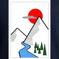 thumbnail image 3 of CafePress - Minimal Mountains Sweatshirt - Classic Crew Neck Sweatshirt, 3 of 4