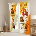 thumbnail image 3 of Manfei Orange Graffiti Black Out Curtains,Excavator Bulldozer Truck Curtains Pack of 2 (42x63 Each),Construction Vehicles Bedroom Curtains For Boys,Luxury Bedroom Decor, 3 of 6