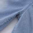 thumbnail image 6 of UACY Girls Jean Shorts Elastic Waisted Long Denim Short Knee Length Baggy Jeans Jorts with Pockets, 6 of 9