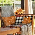 thumbnail image 2 of Fall Pillow Covers 12x20 Set of 4 for Fall Decor Buffalo Plaid Pumpkin and Maple Leaves Outdoor Fall Pillows Decorative Throw Pillows Farmhouse Thanksgiving Decorations Autumn Cushion Case for Couch, 2 of 4