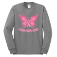 thumbnail image 2 of Wild Bobby, Butterfly Pink Ribbon Faith Hope Love, Breast Cancer Awareness, Men Long Sleeve Shirt, Heather Grey, Small, 2 of 5
