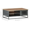 thumbnail image 6 of vidaXL Coffee Table Gray 35.4"x19.7"x13.8" Solid Acacia Wood, 6 of 9