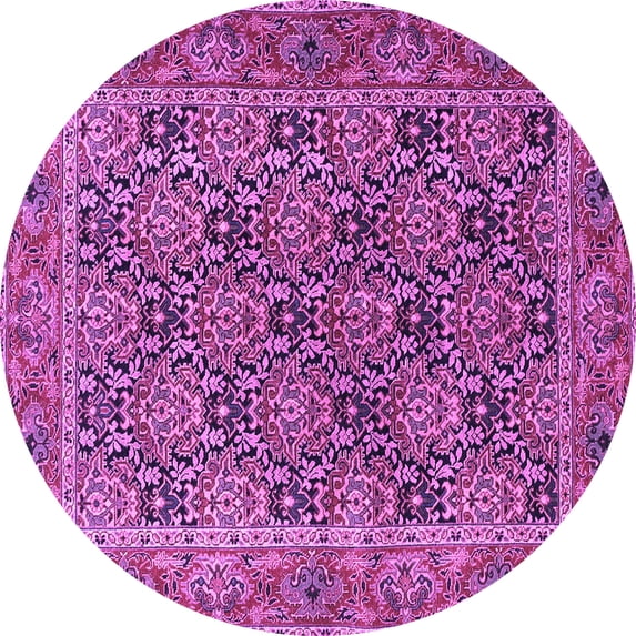 Ahgly Company Indoor Round Persian Purple Traditional Area Rugs, 8' Round