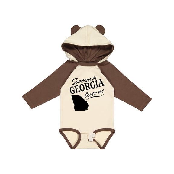 Inktastic Someone in Georgia Loves Me Boys or Girls Long Sleeve Baby Bodysuit